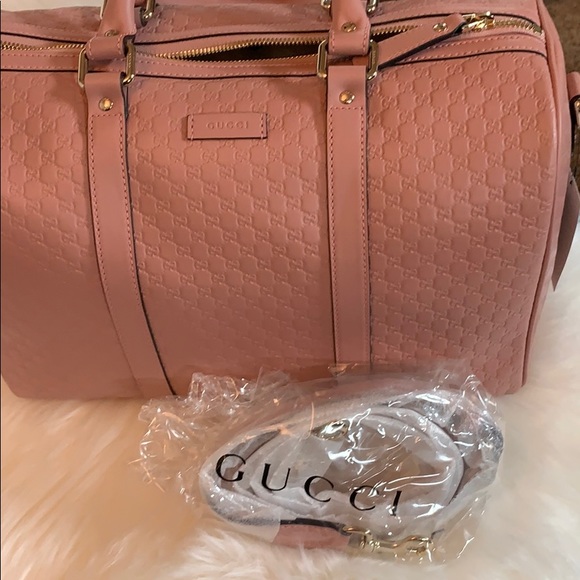 Gucci Microguccissima Soft Pink Leather Satchel - Picture 4 of 6